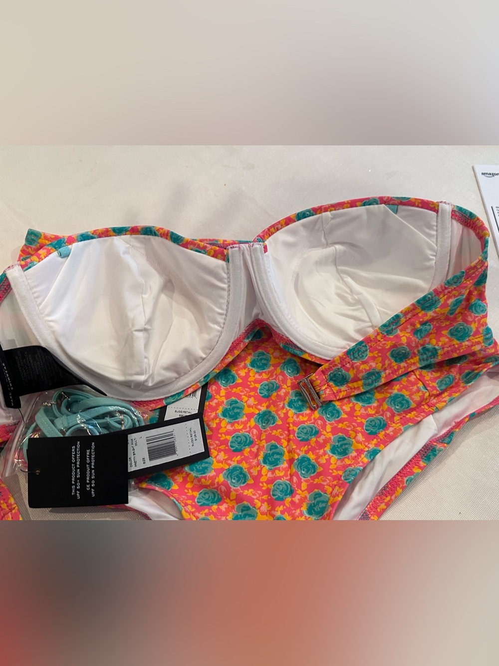 Marc by Marc Jacobs High-Waist Floral Bikini - Orange & Green - Picture 3 of 8